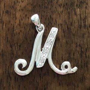 Gorgeous 925 sterling M pendant.